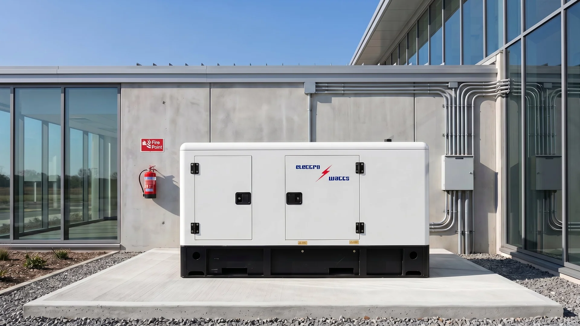 Generator room with standby power units