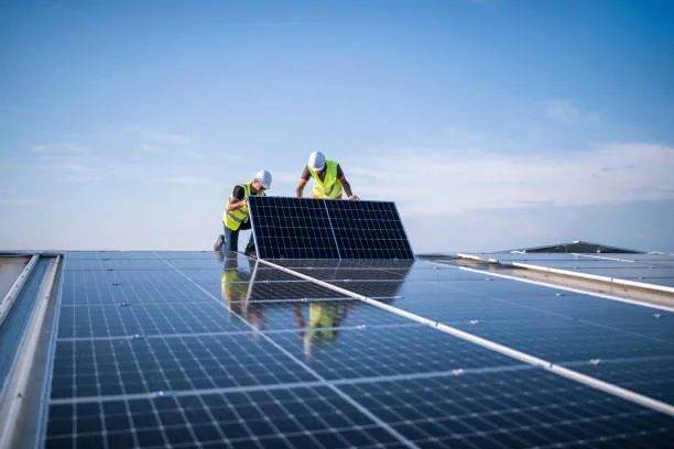 Solar PV panels installed on a rooftop in Nairobi by Electrowatts